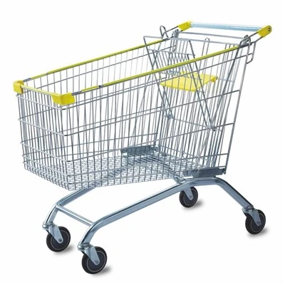 Folding Metal Shopping Cart With Wheels