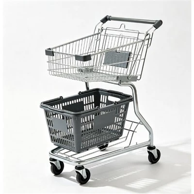 Double Basket Shopping Trolley